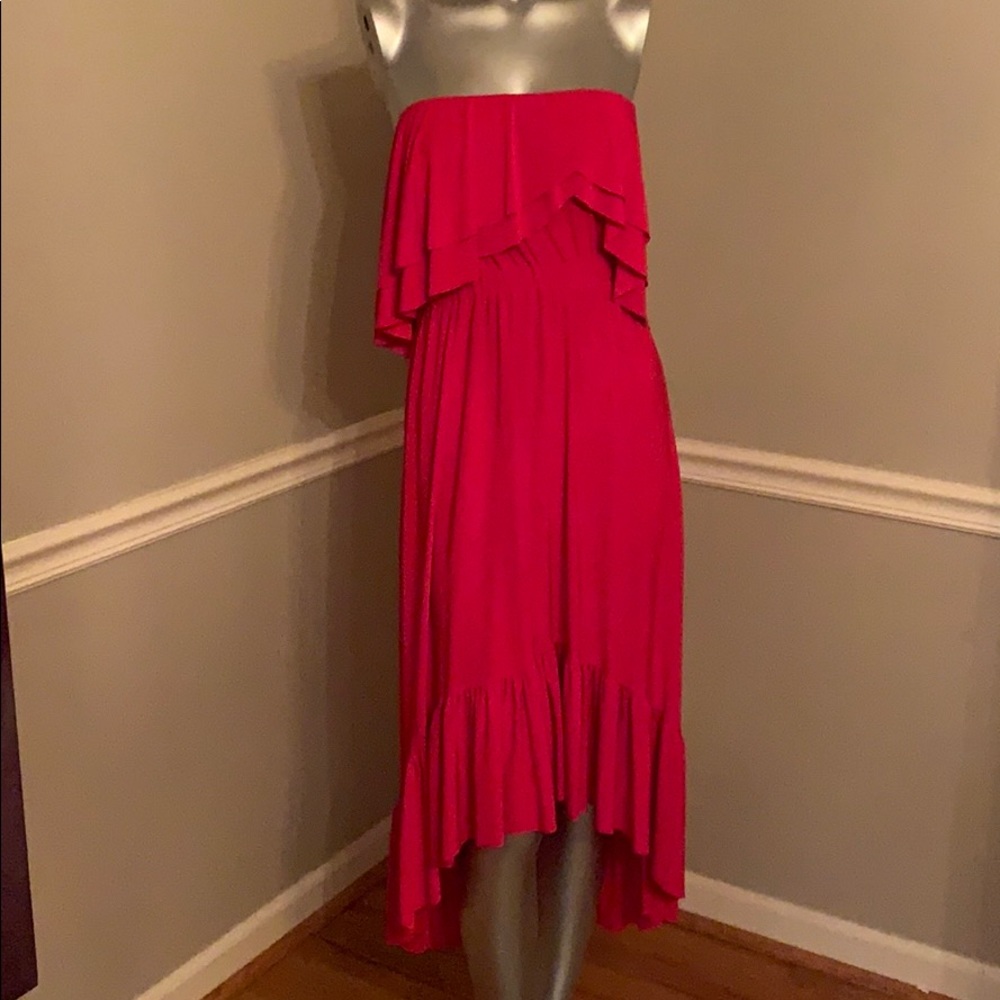 Fun flirty red dress.